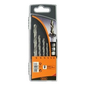 Coffret 5 forets métaux Ø 2/6mm