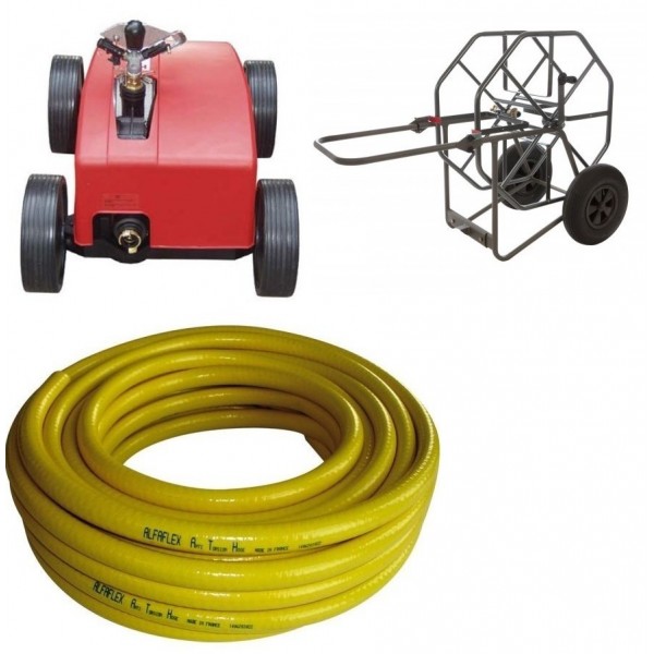 Arroseur automatique ROLLCART + dévidoir + tuyau souple
