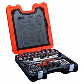 Coffret douilles 1/4" 1/2" et clés mixtes x94 Pcs BAHCO