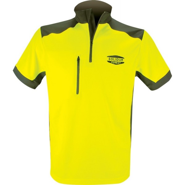 Tee-Shirt COOLMAX manches courtes Jaune SOLIDUR