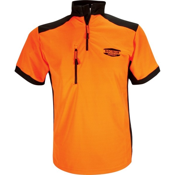 Tee-Shirt COOLMAX manches courtes Orange SOLIDUR