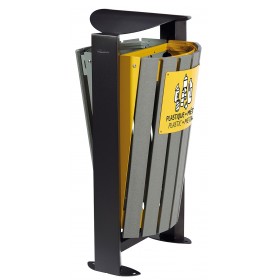 Corbeille sur pied 2X60L sans cendrier ARKEA ETIK Rossignol