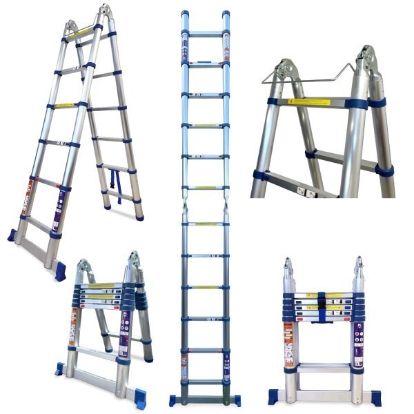 Echelle télescopique 2 Plans, multi 3,80M