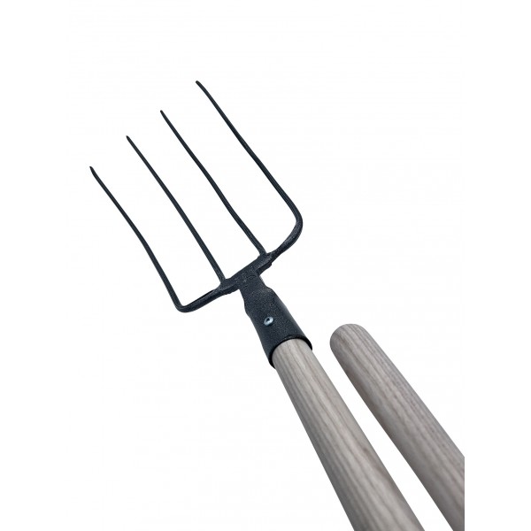 Fourche à fumier 4 dents EM135 bois cintré