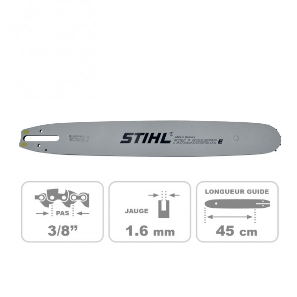 Guide chaine ROLLOMATIC 40CM/16 1.6MM/0.063 3/8" STIHL