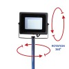 PROJECTEUR LED 50W PIED TELES IP65