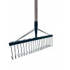 Balai à gazon pro 20 dents fil rond manche bois 150 cm FORGES DE MAGNE