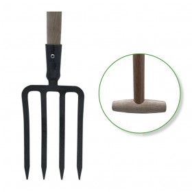 Fourche à bêcher 4 dents 27cm EM90 béquille PCS