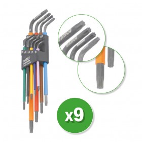 CLES MALES TORX 6 PANS COLO 9P T8-T40 BAHCO