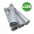 200 sacs poubelle transparent 110L 70X110 50 microns