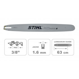 Guide chaine 63CM ROLLOMATIC STIHL