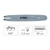Guide chaine ROLLOMATIC 35CM/14 1.1MM/0.043 3/8" STIHL