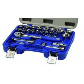 Coffret de douilles 1/2" 6 pans 23 pièces IRIMO