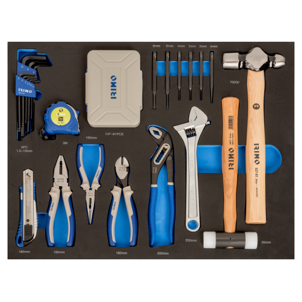 Servante 6 tiroirs 206 outils IRIMO