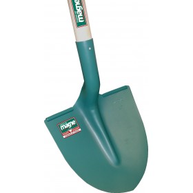 Pelle ronde de terrassier à deux rebords 27 cm manche bois 110 cm FORGES DE MAGNE