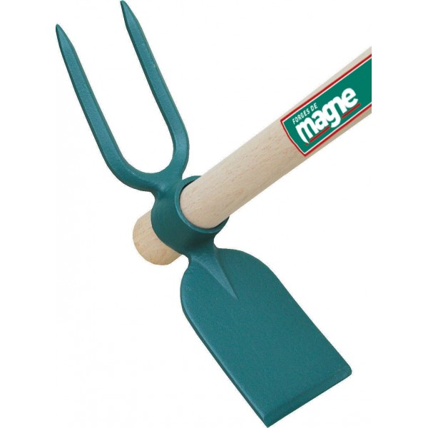 Serfouette panne et fourche forgée manche bois 110 cm FORGES DE MAGNE