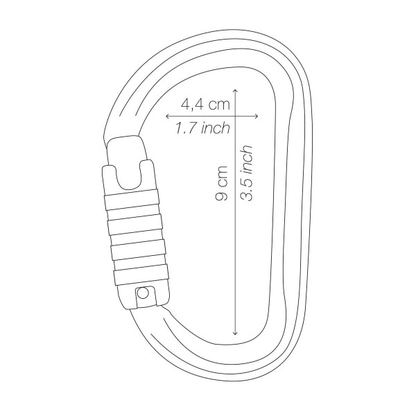 Mousqueton AM'D TRIACT-LOCK OR PETZL