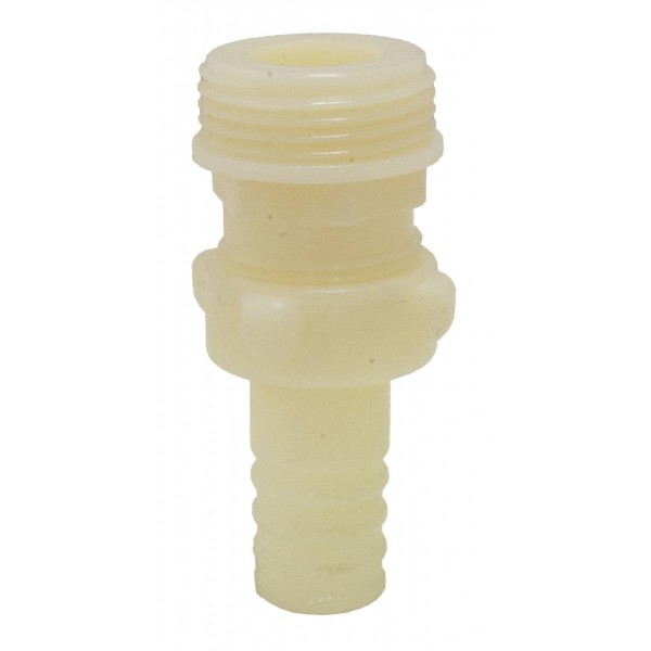 Raccord 3 pièces canelé nylon
