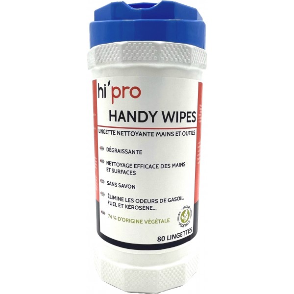 80 Lingettes nettoyantes mains et outils