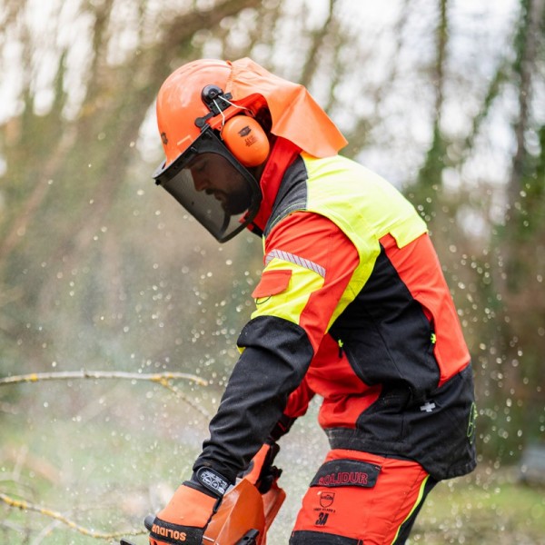 Casque forestier 25dB protège nuque