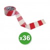 Rubalise de chantier 50mm x 100m Rouge/Blanc