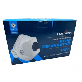 Masque pliable à plat FFP2 à valve lot de 10