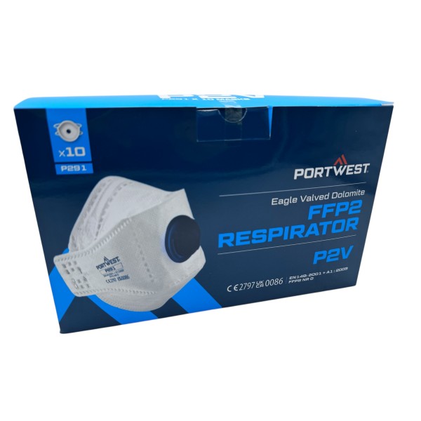 Masque pliable à plat FFP2 à valve lot de 10