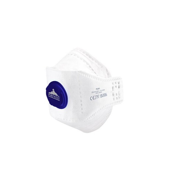 Masque pliable à plat FFP2 à valve lot de 10