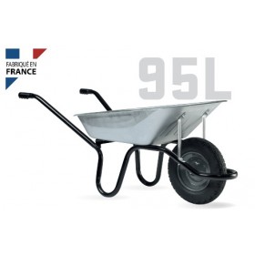 Brouette galvanisé AKTIV ONE 95L roue gonflée HAEMMERLIN