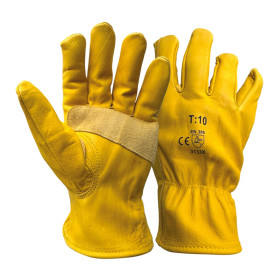 Gants cuir tout fleur avec renfort