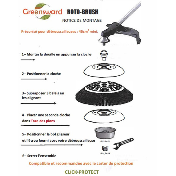 Brosse désherbage ROTO-BRUSH 30cm XL STIHL 411- 461
