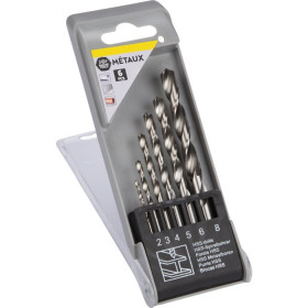 Coffret 5 forets métaux Ø 2/8mm
