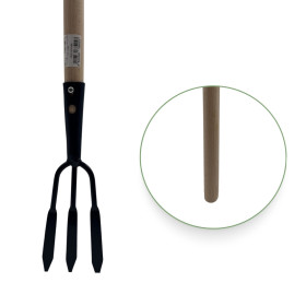 Fourche à rosiers 3 dents spatulées EM130 bois