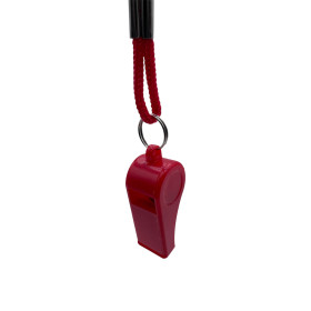 Sifflet Classic 120dB avec un cordon en nylon léger et confortable. Vous pouvez le porter autour du cou, du poignet