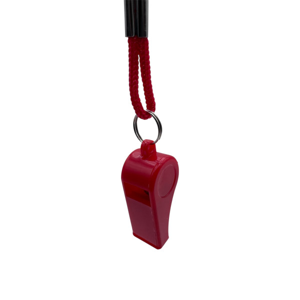 Sifflet Classic 120dB avec un cordon en nylon léger et confortable. Vous pouvez le porter autour du cou, du poignet