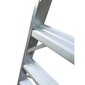Echelle fruitière béquille télescopique, de 6 à 14 marches en aluminium, garantie 10 ans chez jlsolution.pro