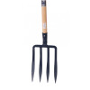 Fourche à bêcher 4 dents 27x18 spatules EM110 bois, pour les terres légères et les sols sableux, disponible chez jardins loisirs