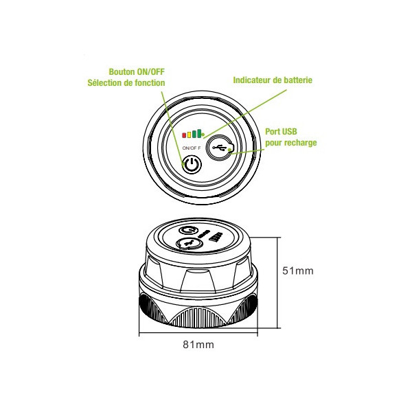 Balise SOS rechargeable V16