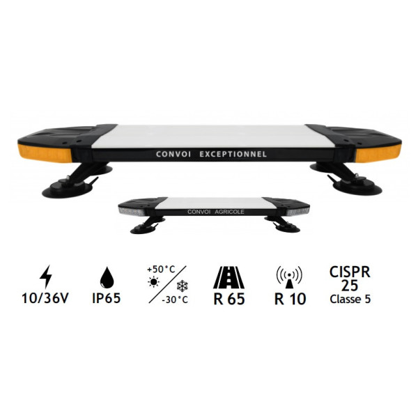 Rampe de signalisation convoi agricole 12/24V