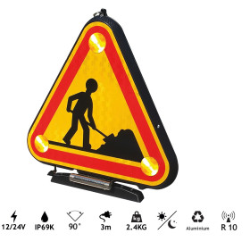 Triangle Led classe 1 relevage manuel 12/24V