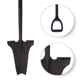 Louchet dentelé polyvalent avec poignée