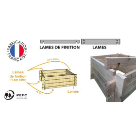 Carré potager en sapin 100x100x32cm