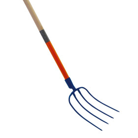 Fourche à fumier 4 dents 30x18 EM135 bois cintré INOVEX