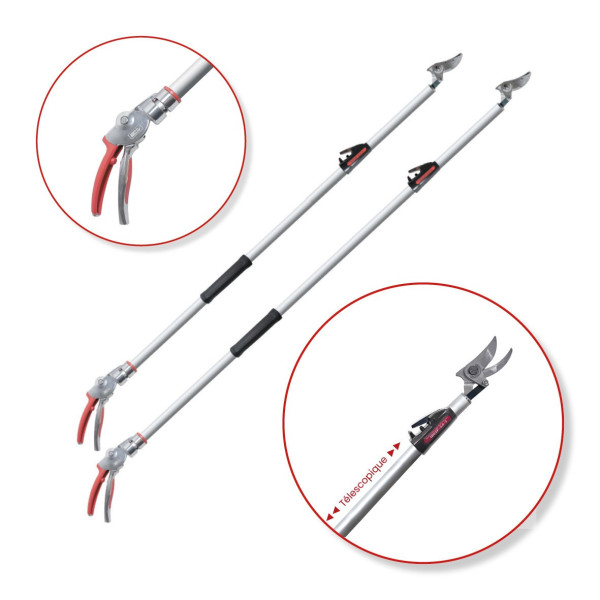 Sécateur long manche télescopique - 160ZF203 - 305- ARS