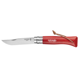 Couteau N°8 rouge lame inox 8,5 cm Opinel