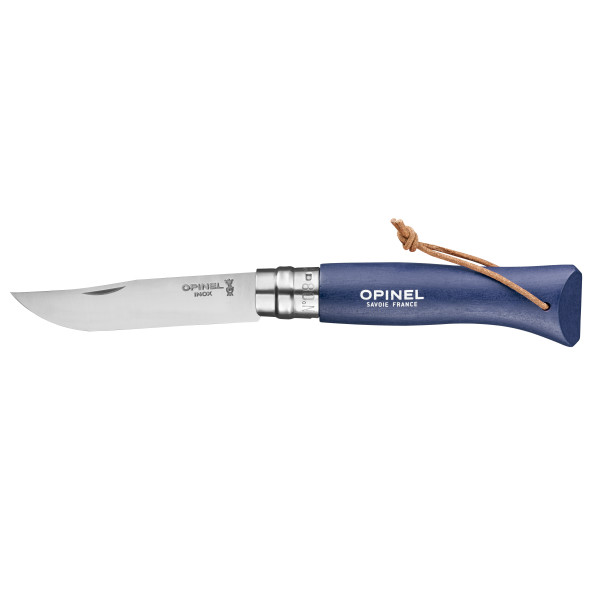 Couteau N°8 bleu foncé lame inox 8,5 cm Opinel