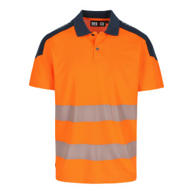 Polo orange HV manches courtes HEROCK ORBIT