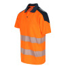 Polo orange HV manches courtes HEROCK ORBIT