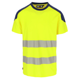 Tee-shirt jaune HV manches courtes HEROCK ELIPS
