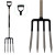 Fourche a bêcher 26X17 légère 4 dents EM81,5 aluminium